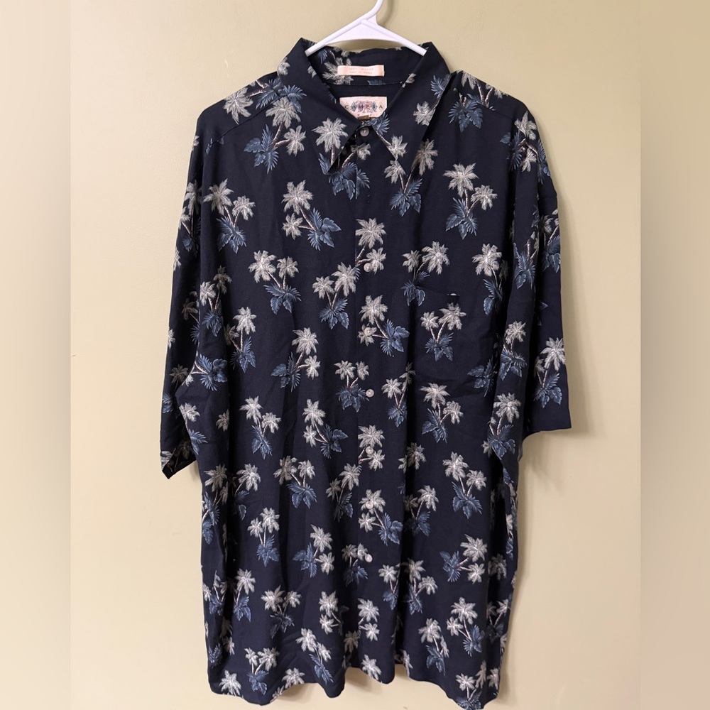 Campia Moda Men's Palm Tree Shirt XLT Hawaiian Tropical Beach Resort Vacation